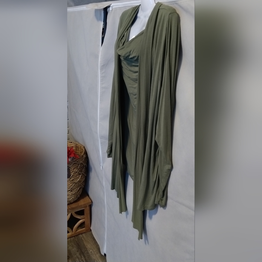 Lane Bryant Open-Front Cardigan & Shell - Picture 2 of 4